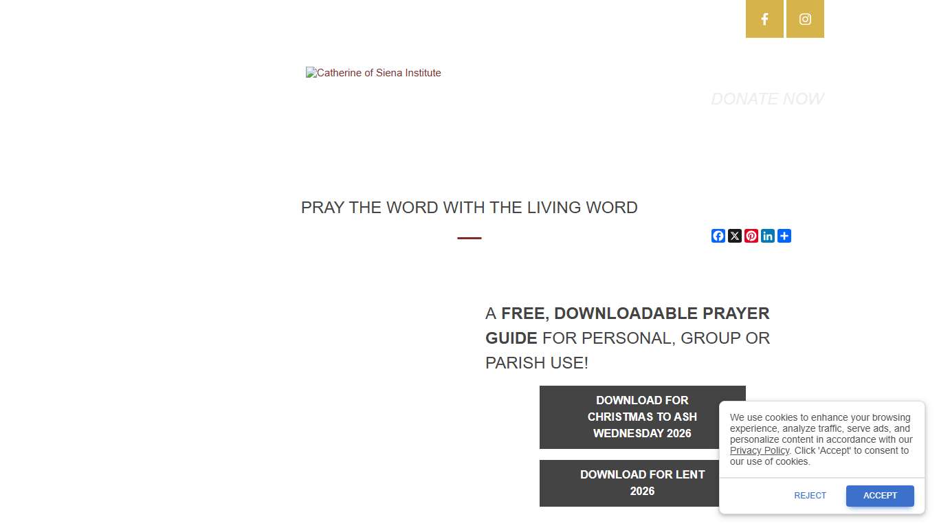 Pray the Word with the Living Word - Catherine of Siena Institute - Colorado Springs, CO